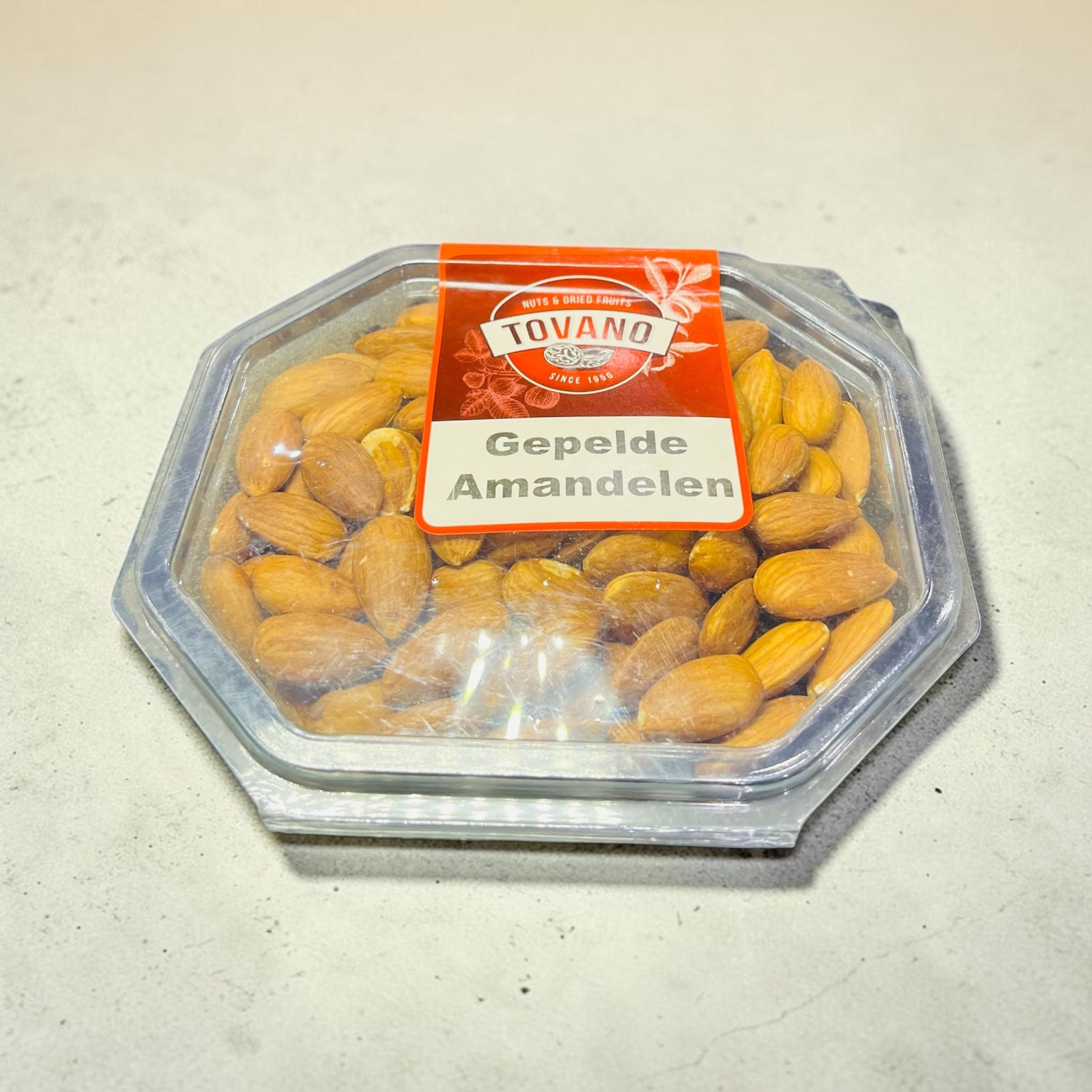 TOVANO GEPELDE AMANDELEN 100G